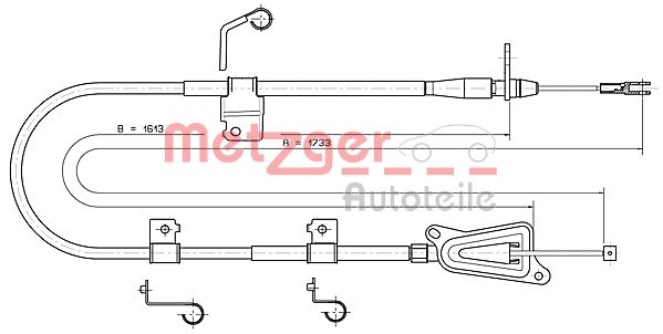 METZGER 17.0336 Seilzug, Feststellbremse