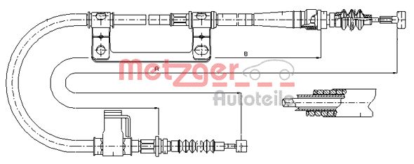 METZGER 17.0579 Seilzug, Feststellbremse