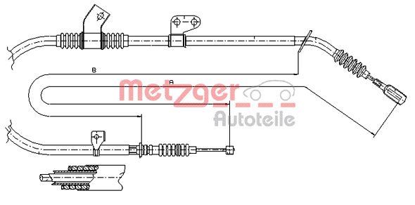 METZGER 17.0583 Seilzug, Feststellbremse