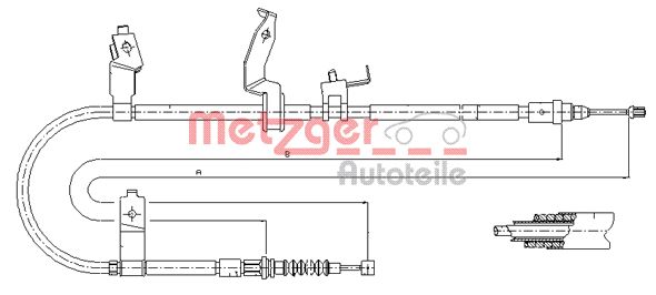 METZGER 17.0585 Seilzug, Feststellbremse