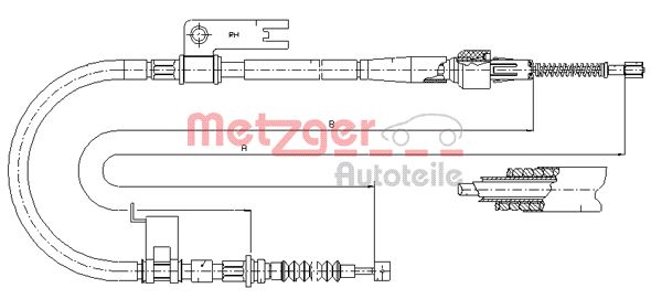 METZGER 17.0588 Seilzug, Feststellbremse