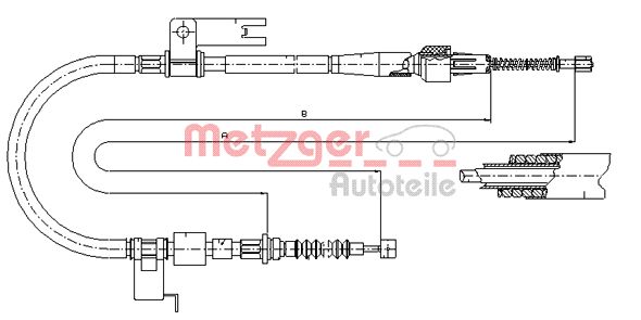 METZGER 17.0589 Seilzug, Feststellbremse