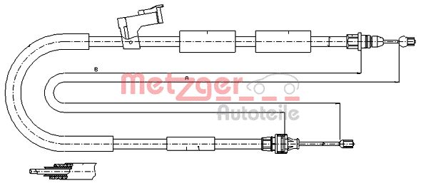 METZGER 17.0684 Seilzug, Feststellbremse