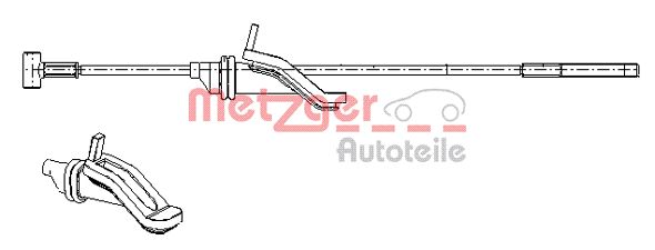 METZGER 17.0686 Seilzug, Feststellbremse