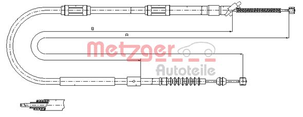 METZGER 17.1041 Seilzug, Feststellbremse
