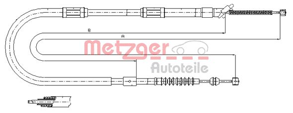 METZGER 17.1042 Seilzug, Feststellbremse