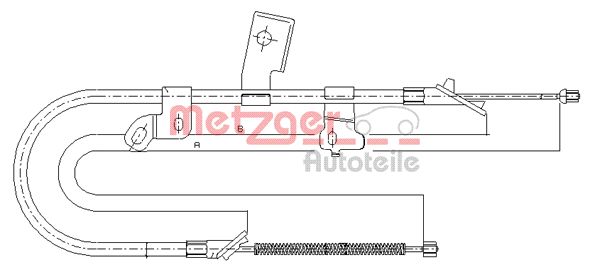 METZGER 17.1071 Seilzug, Feststellbremse