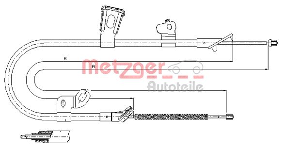 METZGER 17.1074 Seilzug, Feststellbremse
