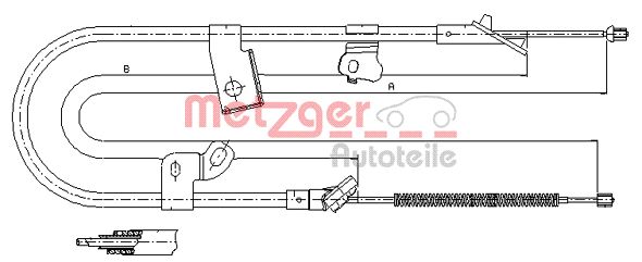 METZGER 17.1075 Seilzug, Feststellbremse