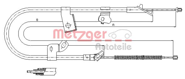 METZGER 17.1079 Seilzug, Feststellbremse