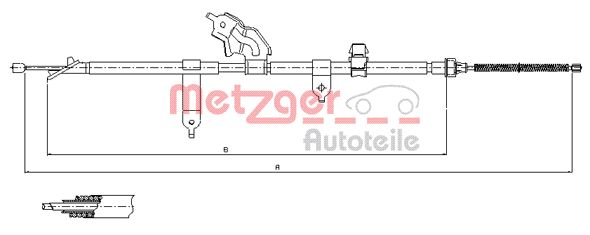 METZGER 17.1080 Seilzug, Feststellbremse