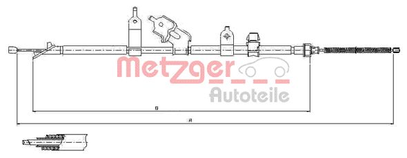METZGER 17.1081 Seilzug, Feststellbremse