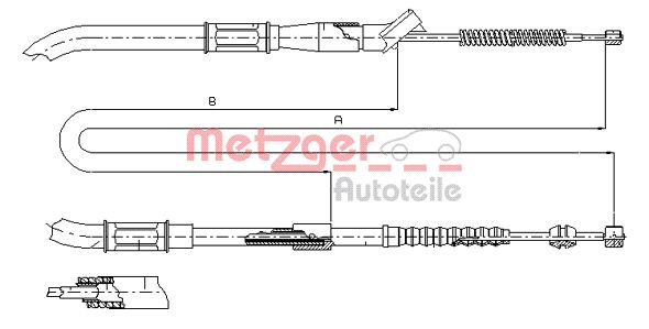 METZGER 17.1297 Seilzug, Feststellbremse