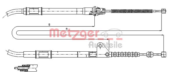 METZGER 17.1413 Seilzug, Feststellbremse