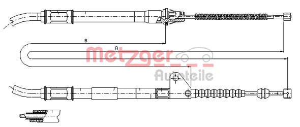 METZGER 17.1414 Seilzug, Feststellbremse