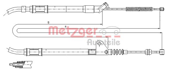 METZGER 17.1415 Seilzug, Feststellbremse