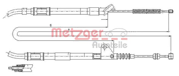 METZGER 17.1416 Seilzug, Feststellbremse