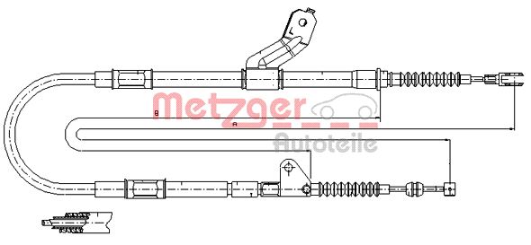 METZGER 17.1418 Seilzug, Feststellbremse