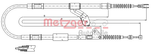 METZGER 17.1419 Seilzug, Feststellbremse