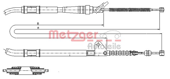 METZGER 17.1467 Seilzug, Feststellbremse