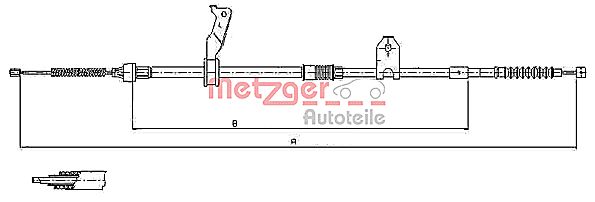 METZGER 17.1480 Seilzug, Feststellbremse