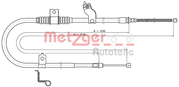METZGER 17.2290 Seilzug, Feststellbremse