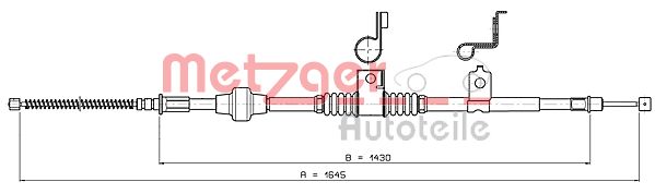 METZGER 17.2294 Seilzug, Feststellbremse