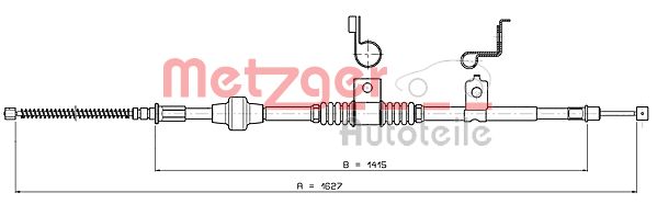 METZGER 17.2295 Seilzug, Feststellbremse