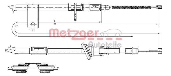 METZGER 17.2519 Seilzug, Feststellbremse