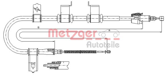 METZGER 17.2540 Seilzug, Feststellbremse