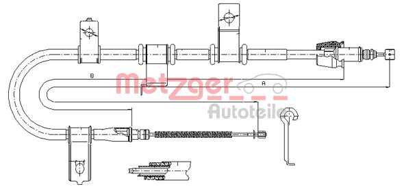 METZGER 17.2541 Seilzug, Feststellbremse
