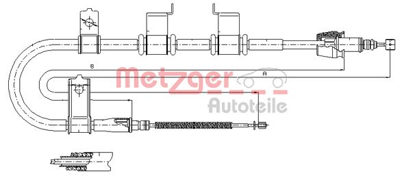 METZGER 17.2542 Seilzug, Feststellbremse
