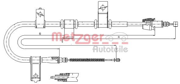 METZGER 17.2543 Seilzug, Feststellbremse