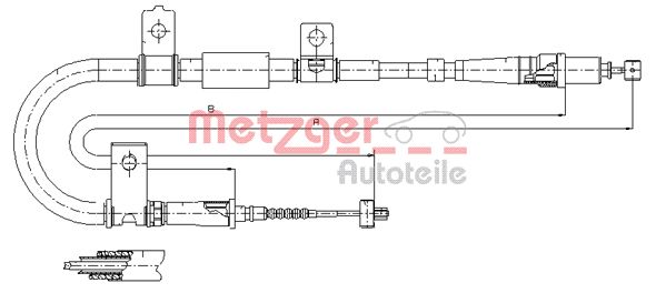 METZGER 17.2551 Seilzug, Feststellbremse