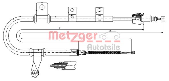 METZGER 17.2560 Seilzug, Feststellbremse