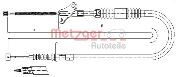METZGER 17.2720 Seilzug, Feststellbremse