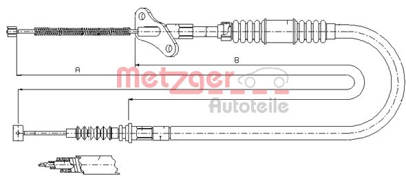 METZGER 17.2721 Seilzug, Feststellbremse