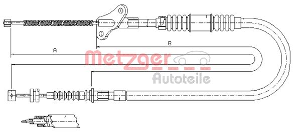 METZGER 17.2722 Seilzug, Feststellbremse