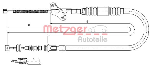 METZGER 17.2723 Seilzug, Feststellbremse