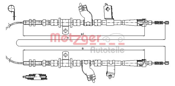 METZGER 17.3501 Seilzug, Feststellbremse