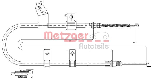 METZGER 17.3504 Seilzug, Feststellbremse