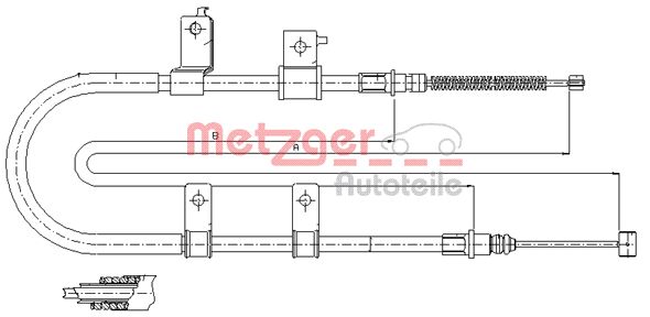 METZGER 17.3505 Seilzug, Feststellbremse