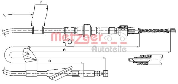 METZGER 17.4014 Seilzug, Feststellbremse