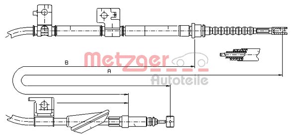 METZGER 17.4034 Seilzug, Feststellbremse