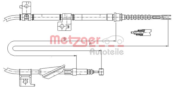 METZGER 17.4035 Seilzug, Feststellbremse