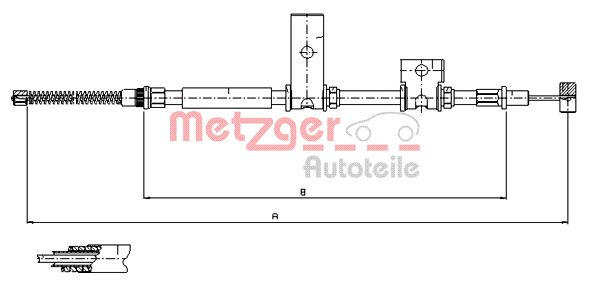 METZGER 17.5014 Seilzug, Feststellbremse