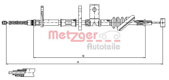 METZGER 17.5021 Seilzug, Feststellbremse