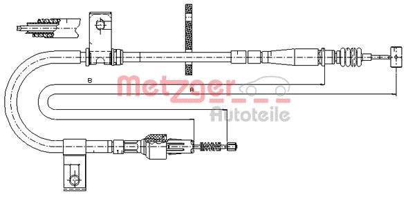 METZGER 17.5040 Seilzug, Feststellbremse