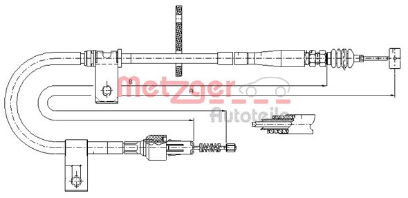 METZGER 17.5041 Seilzug, Feststellbremse