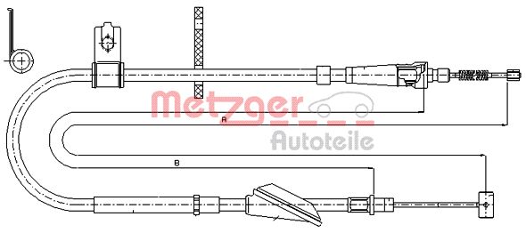 METZGER 17.5045 Seilzug, Feststellbremse